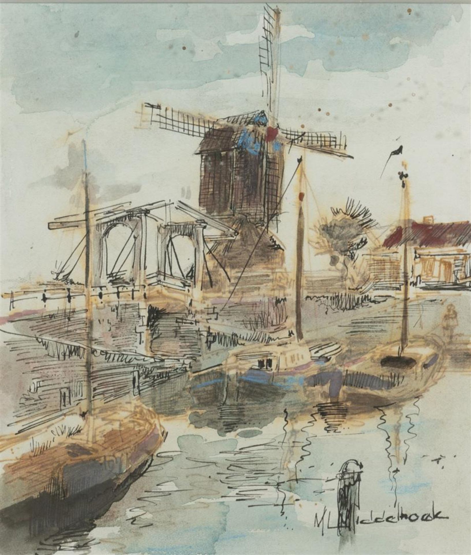 Martinus Leonardus Middelhoek (1898-1986)
Inner harbour, po