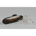 Reading glasses with gold frames in Japonais case. ca 1900.