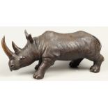 A bronze statue of a Rhinoceros, rhinoceros. 2nd half of th