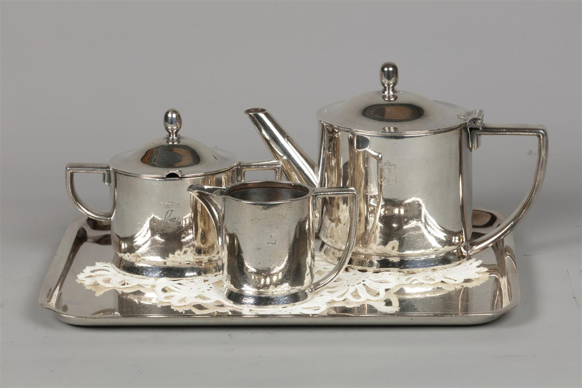 A complete tea set, marked Hollandia. The Netherlands, 1st 