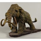 A bronze sculpture of a woolly mammoth, second half of the