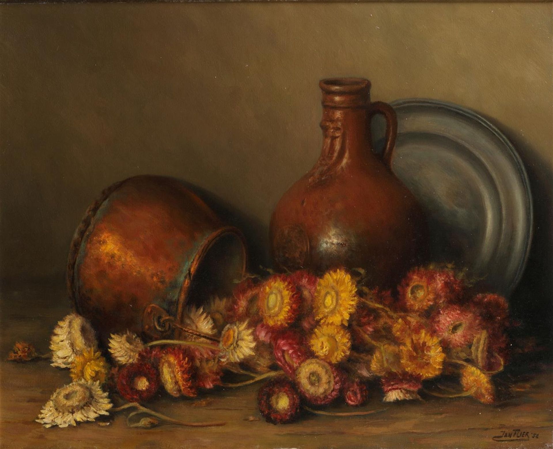 A lot consisting of (2) paintings by Jan Flier (Breda 1878 