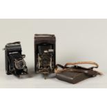 A lot of analog pocket cameras. ca. 1930. An "Eastman Kodak