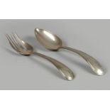 A silver salad place setting, D. Outvorst and Son, second g