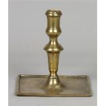 A bronze candlestick. Spain, 18th century. H.: 14 cm.