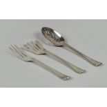 Silver 3-pieceÊpickle set, single fillet, sardine and fork