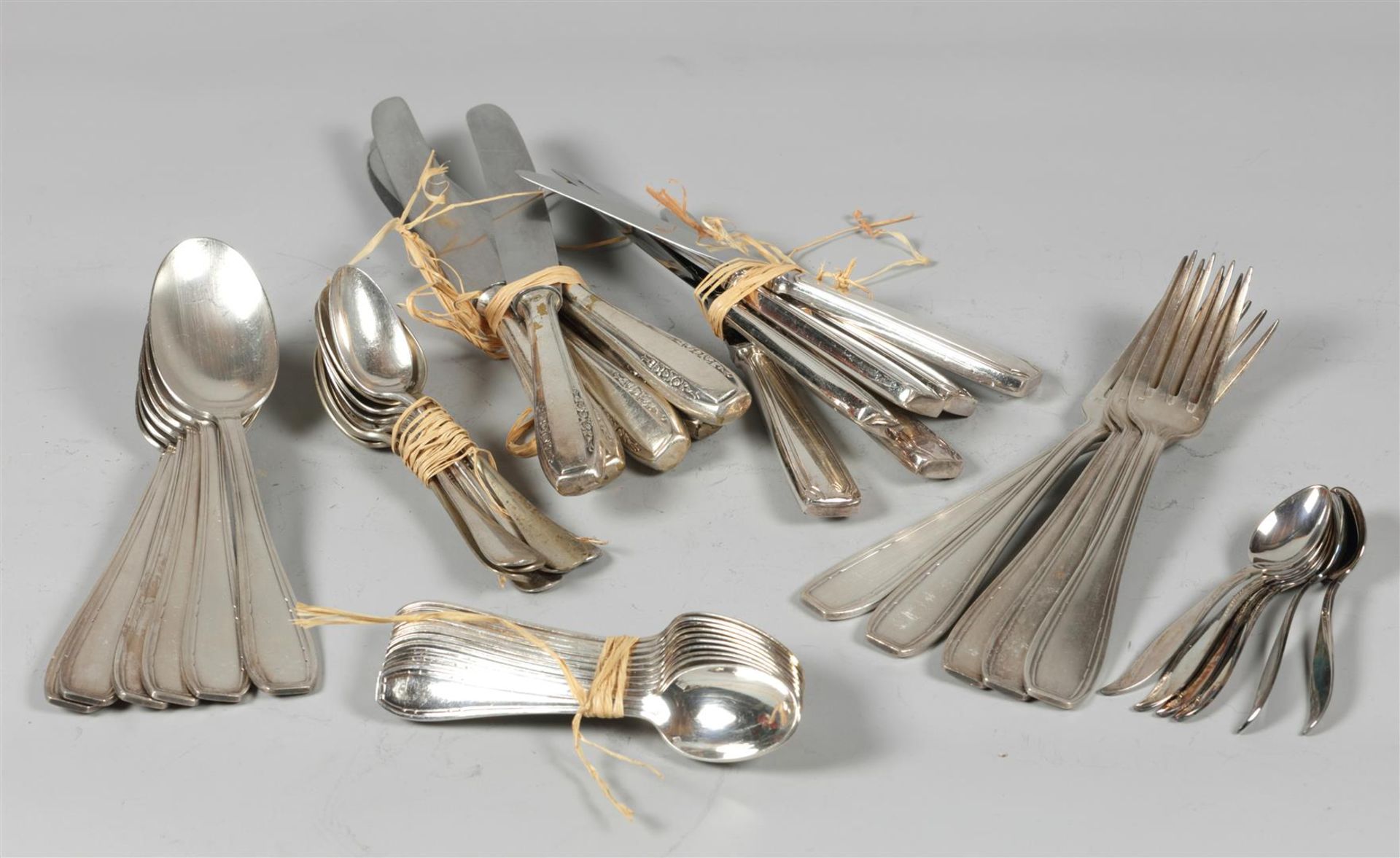 A lot of various silver plated cutlery consisting of spoons