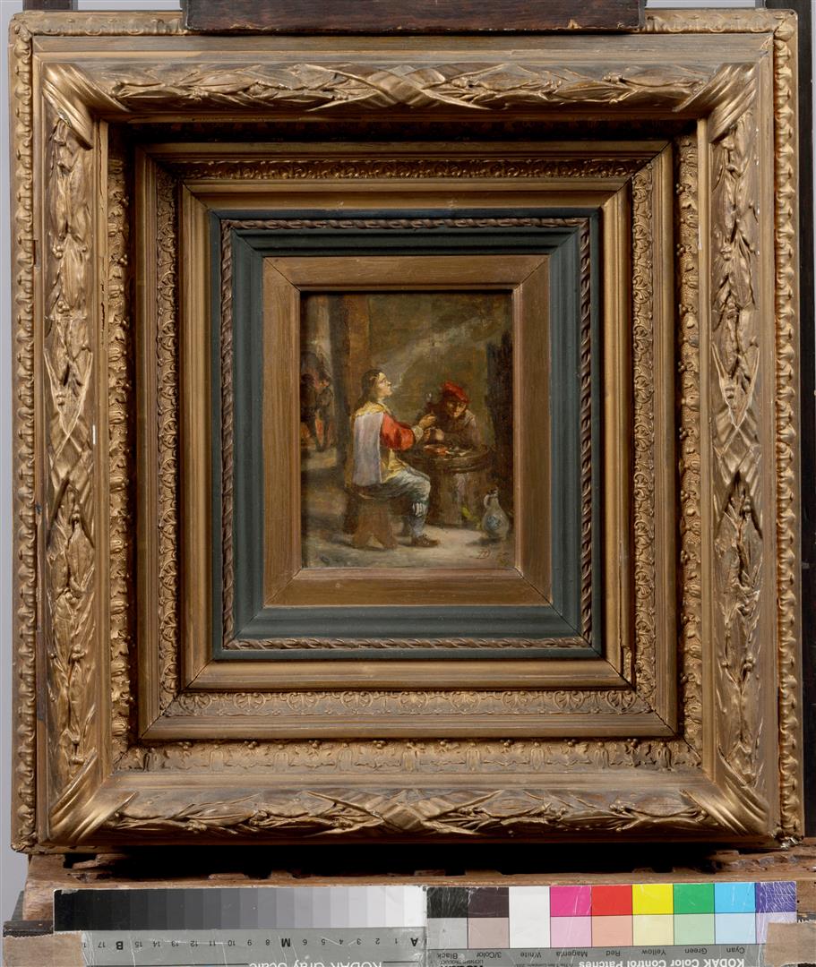 Follower David Teniers II, Happy smokers in an inn. bears m - Image 2 of 4
