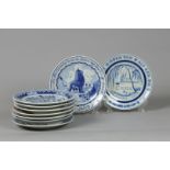 A lot of earthenware commemorative plates, marked Porceleyn