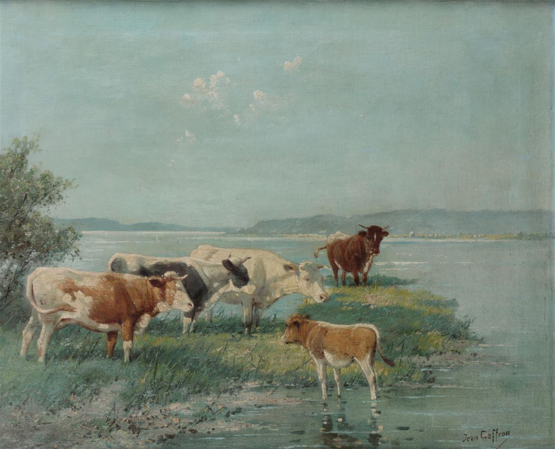 Jean Gaffron IX-XX
CowsÊin the floodplains, signed (lower r