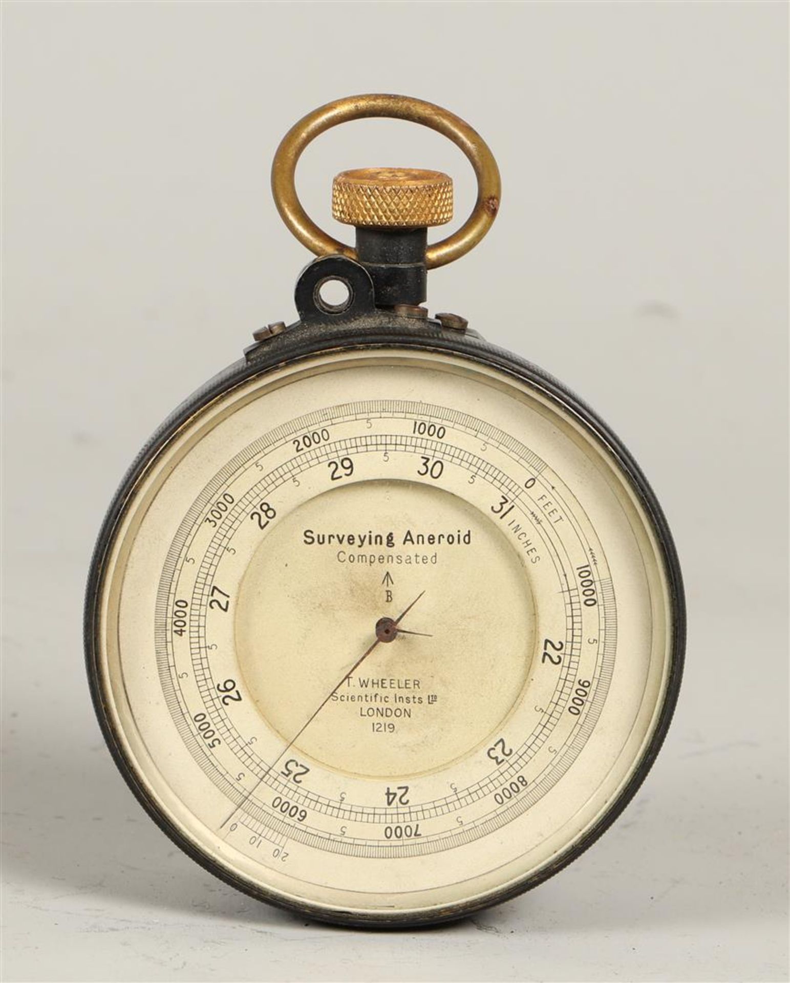 An Aneroid barometer/altimeter, T. Wheeler London. England,