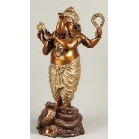 A brass statue Ganesha. 2nd half of the 20th century. H.: 6