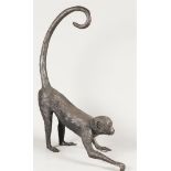 A bronze sculpture of a spider monkey. Second half of the 2