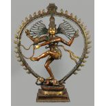 A very large bronze shiva nataraja. 2nd half of the 20th ce