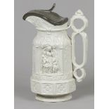 A Charles Meigh York Minster Jug with pewter valve. Design