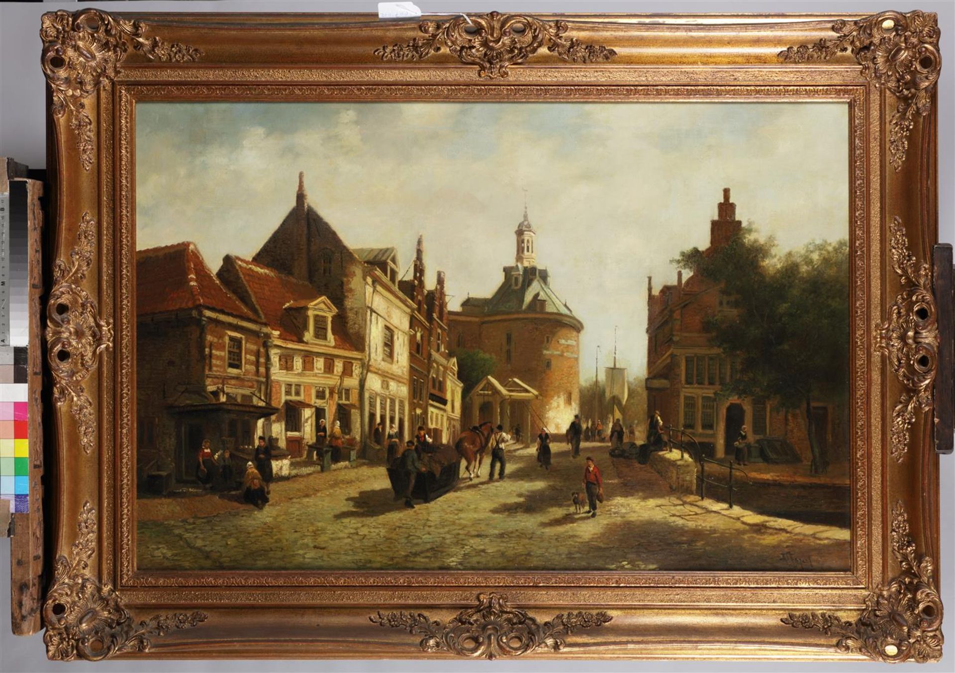 A copy after Cornelis Springer, ca. 1970. View of Enkhuizen - Bild 2 aus 4