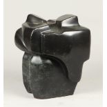 A black patinated bronze abstract sculpture. 2nd half of th