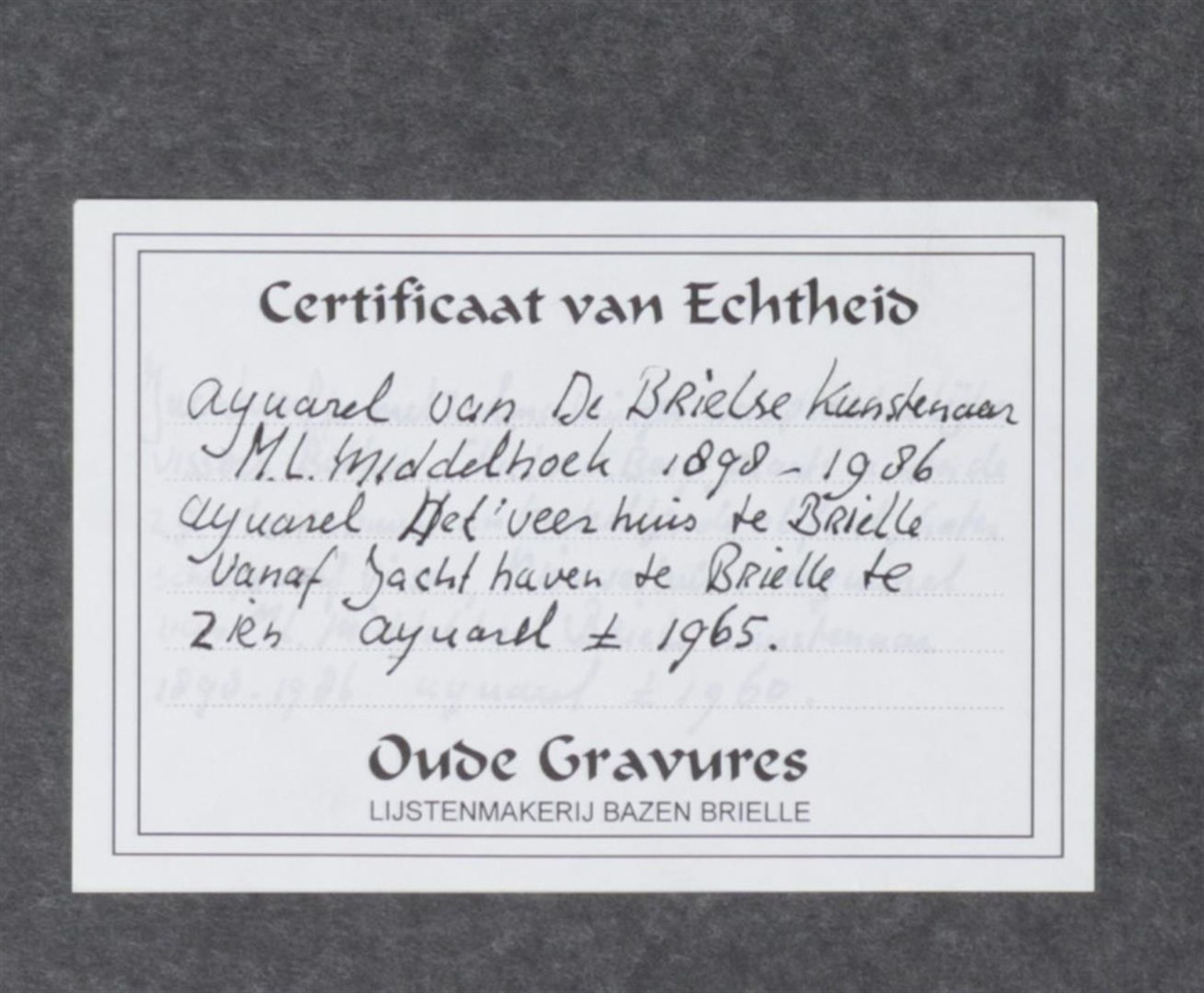 Martinus Leonardus Middelhoek (1898-1986)
The Veerhuis in B - Bild 9 aus 9