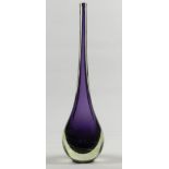 A Scandinavian glass pipe vase, Erika Lagerbielke, Orrefors