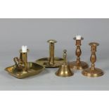 A lot of various candlesticks and sconces, also including a