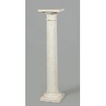 A white marble column built from separate parts. Second hal