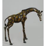 A bronze sculpture of a giraffe, second half of the 20th ce