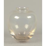 A clear glass vase, marked A.D. Copier. Leerdam, 1st half o