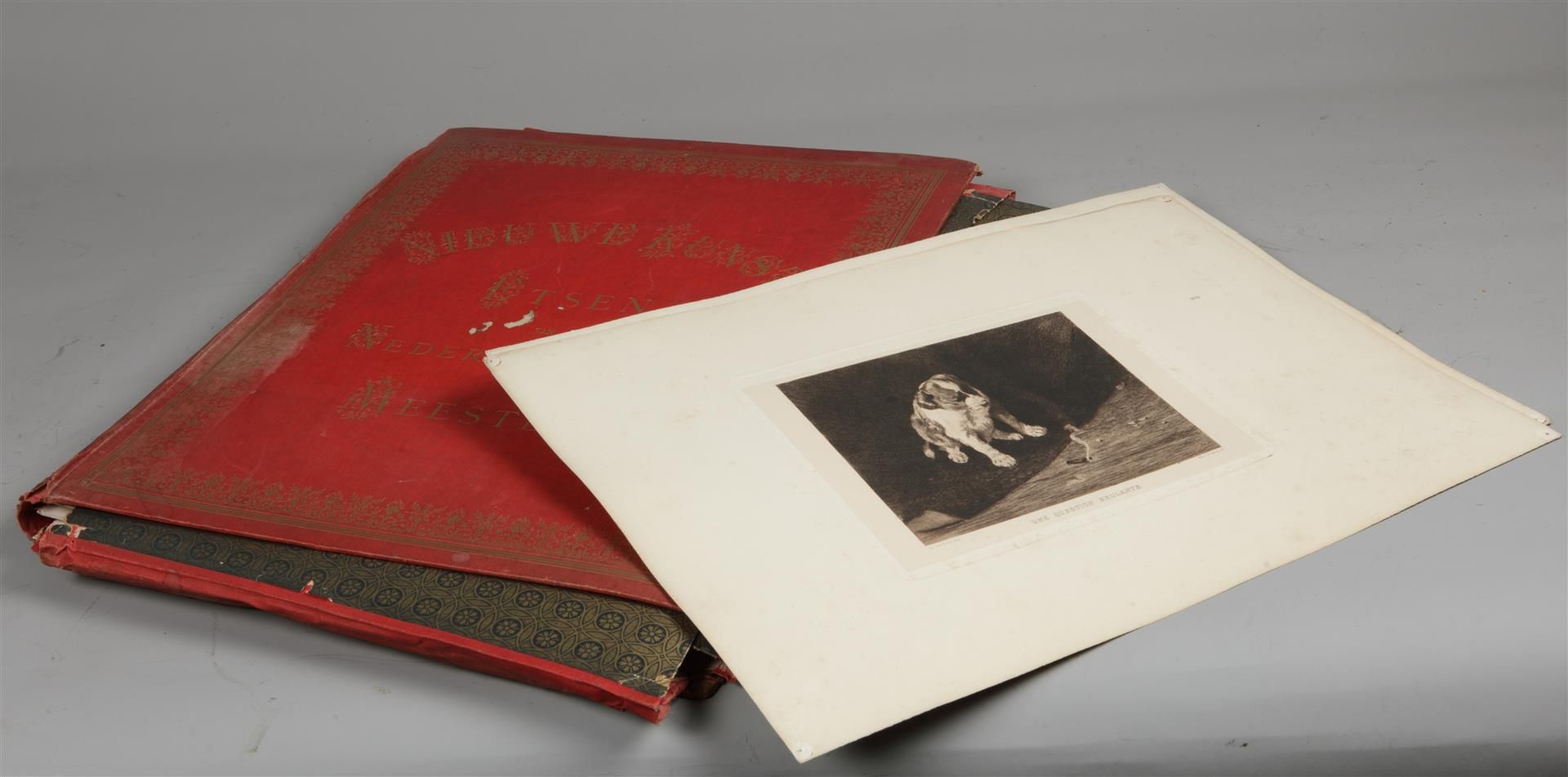 A folder containing approx. 52 etchings and lithographs aft