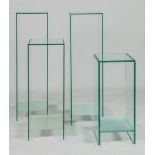 A lot consisting of (4) hard glass pedestals. The 90's De h