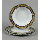 A lot of porcelain consisting of a dinner plate, breakfast