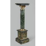 A green marble column with a bronze mount. Italy, 20th cent