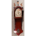 A "Frisian" clock, ca. 1860. H. 129 cm. excl. poppen.