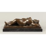 after Sandro Botero, Reclining woman, adfter the original i