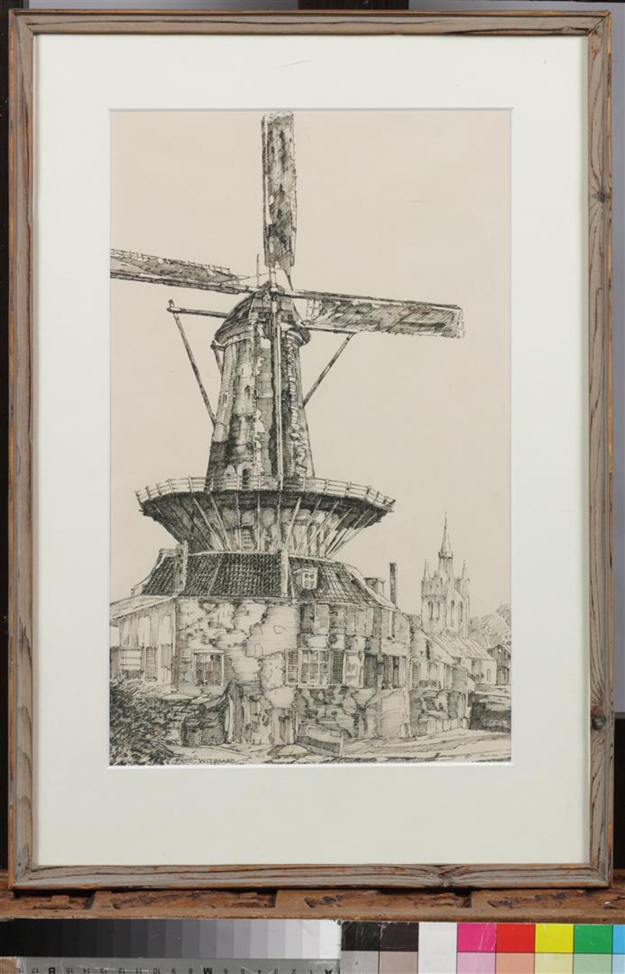  Witbaard, Fred. (1905-1970)
The mill "De Roos", in Delft w - Bild 2 aus 4