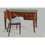 A late 19th century Neo-Renaissance writing desk with intar