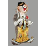 A polychrome painted pottery clown. 2nd half of the 20th ce
