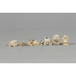 A lot of various netsuke's with, among other things, erotic