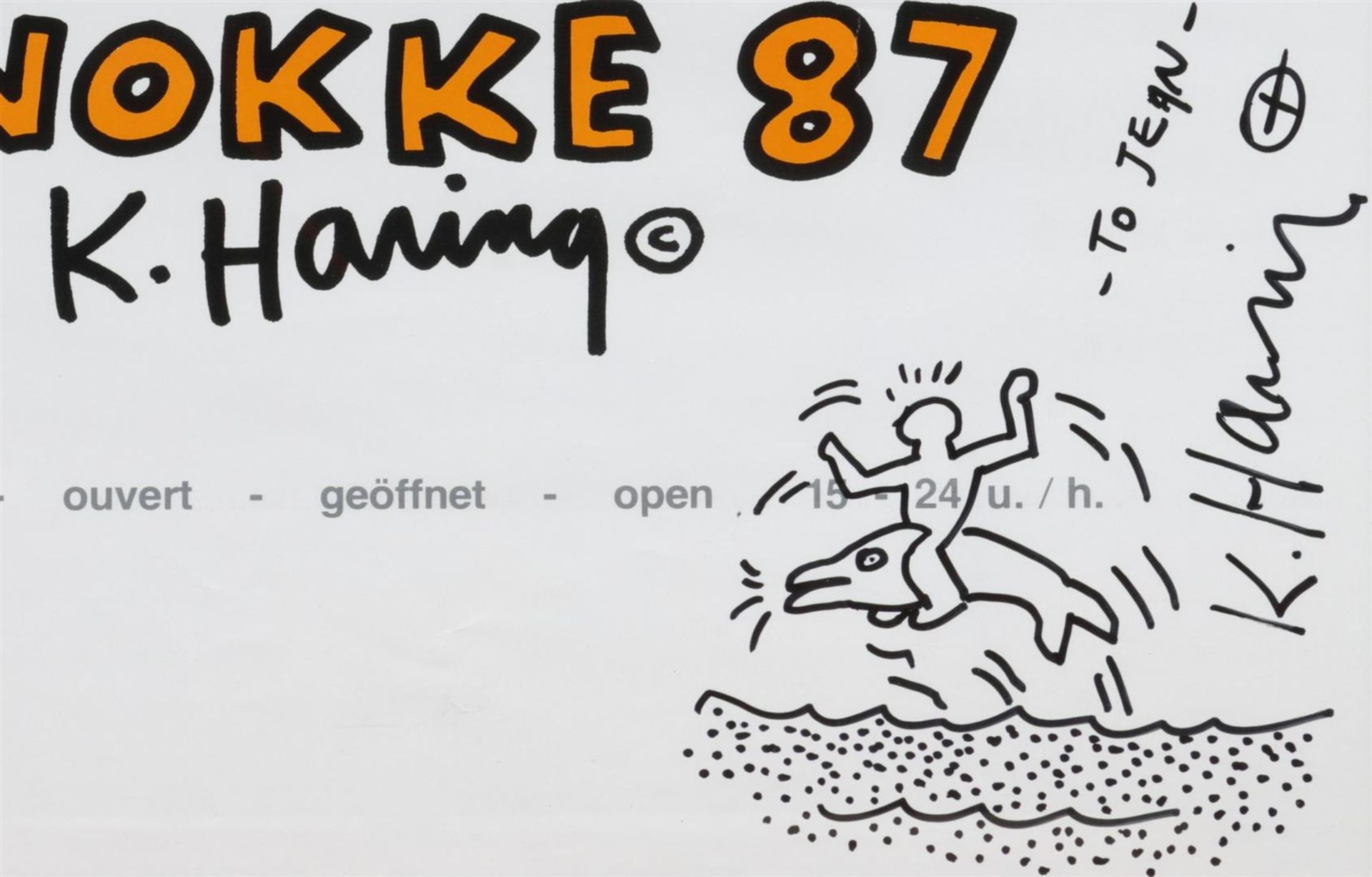 Keith Haring (1958-1990)
Signed poster, Knokke, 1987. Inclu - Bild 3 aus 4