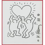 Keith Haring (1958-1990) Dancing Heart, signed and dated '8