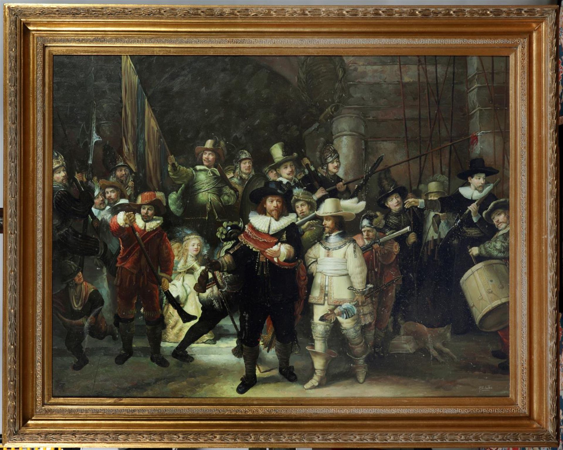 A copy after Rembrandt van Rijn's, Gunners of District II u - Bild 2 aus 4