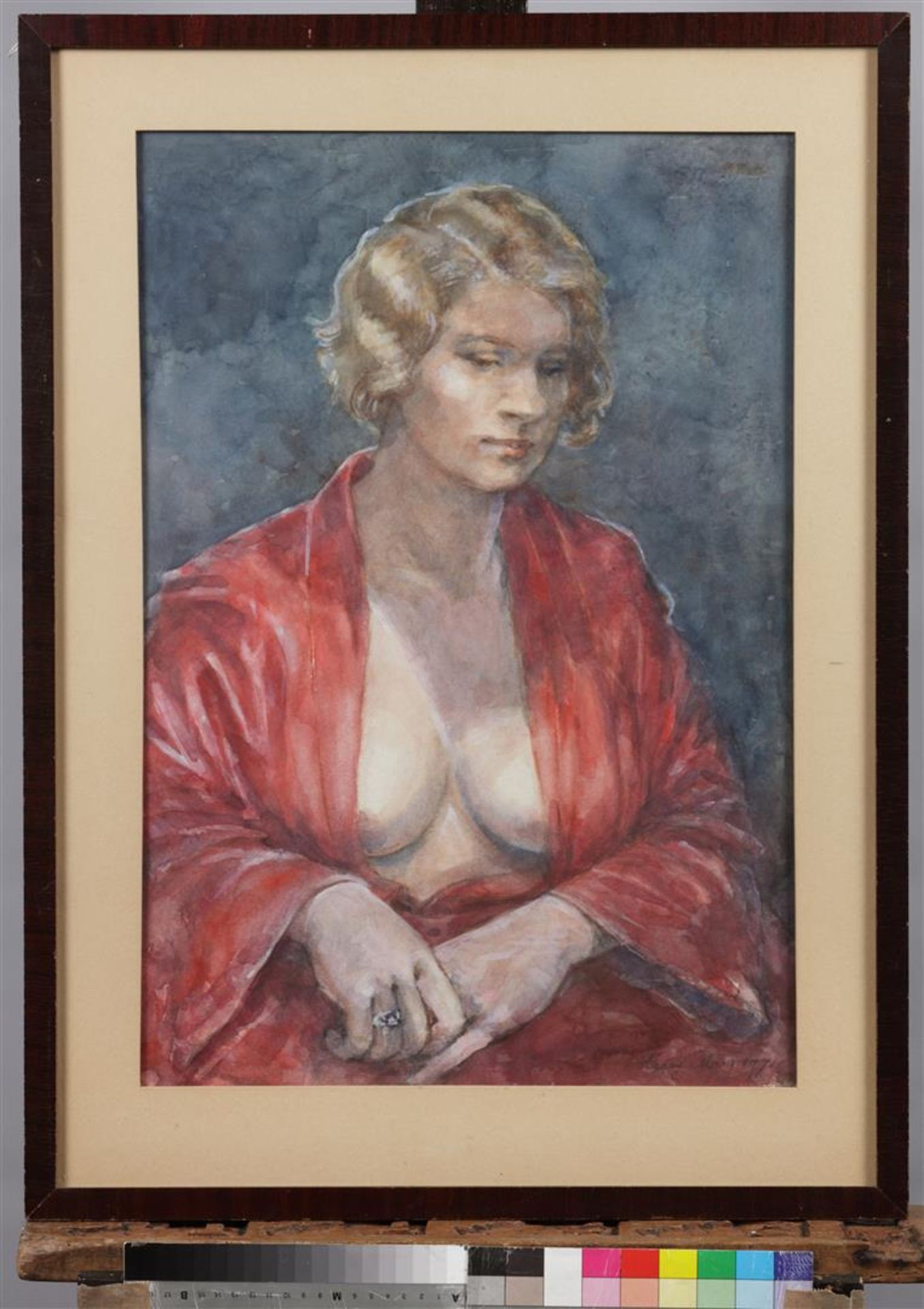 Harry Maas (1906-1996)
Seated demi nudeÊmodel in red dressi - Bild 2 aus 4