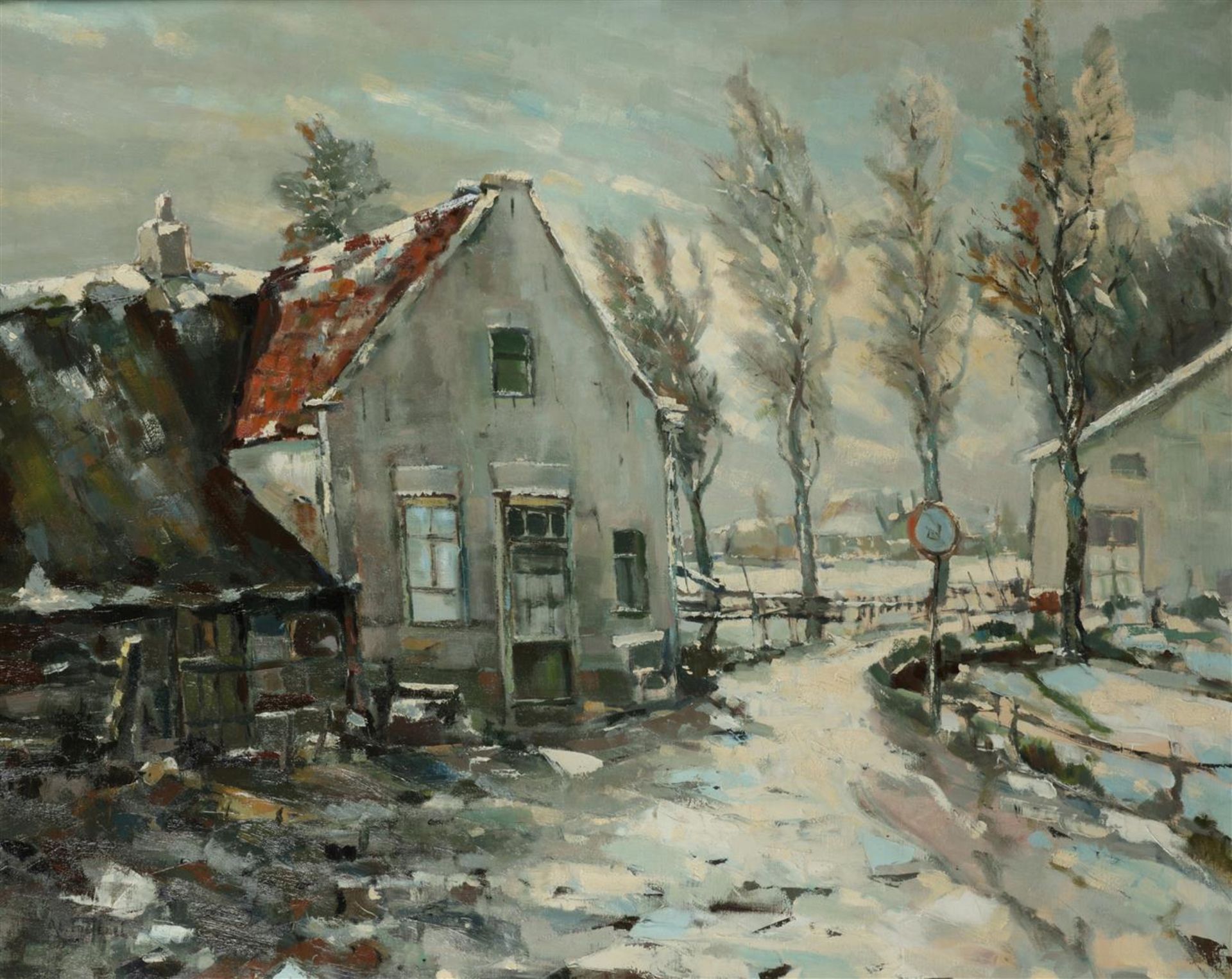 Adrianus Albertus 'Ab' Toetenel (1914-1990)
A village stree