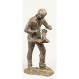 A bronze statue of a metal worker. 2nd half of the 20th cen