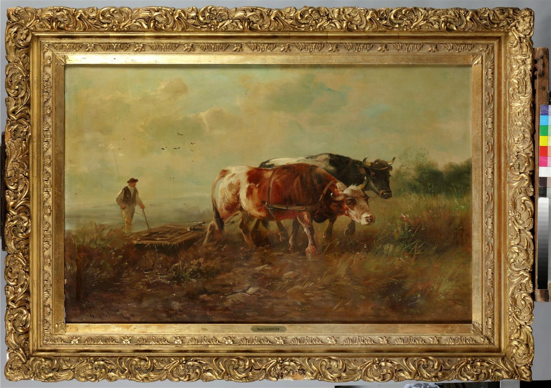 Henri Schouten (1857-1927)
ÊOxesÊpulling a harrow. signed ( - Bild 2 aus 4