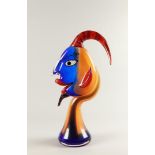 Rafal Rysz (Krosno), "Picasso" glass sculpture. H.: 47 cm.