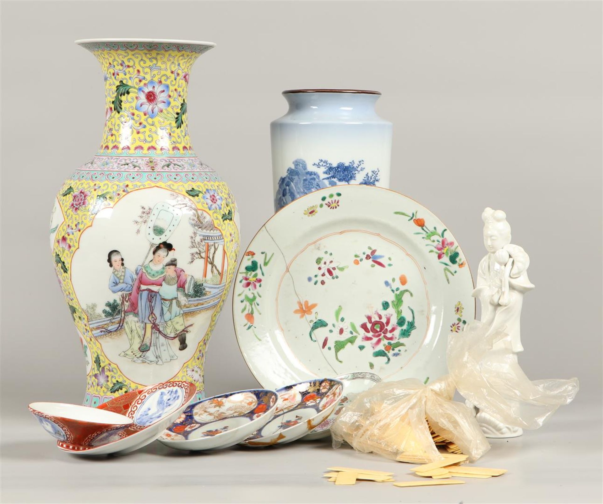 A lot of various Chinese and Japanese porcelain.