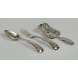 An engraved silver dessert cutlery, J.H.Tarner, Amsterdam (