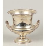 A silver plated champagne cooler. Mid 20th century.H.: H.: