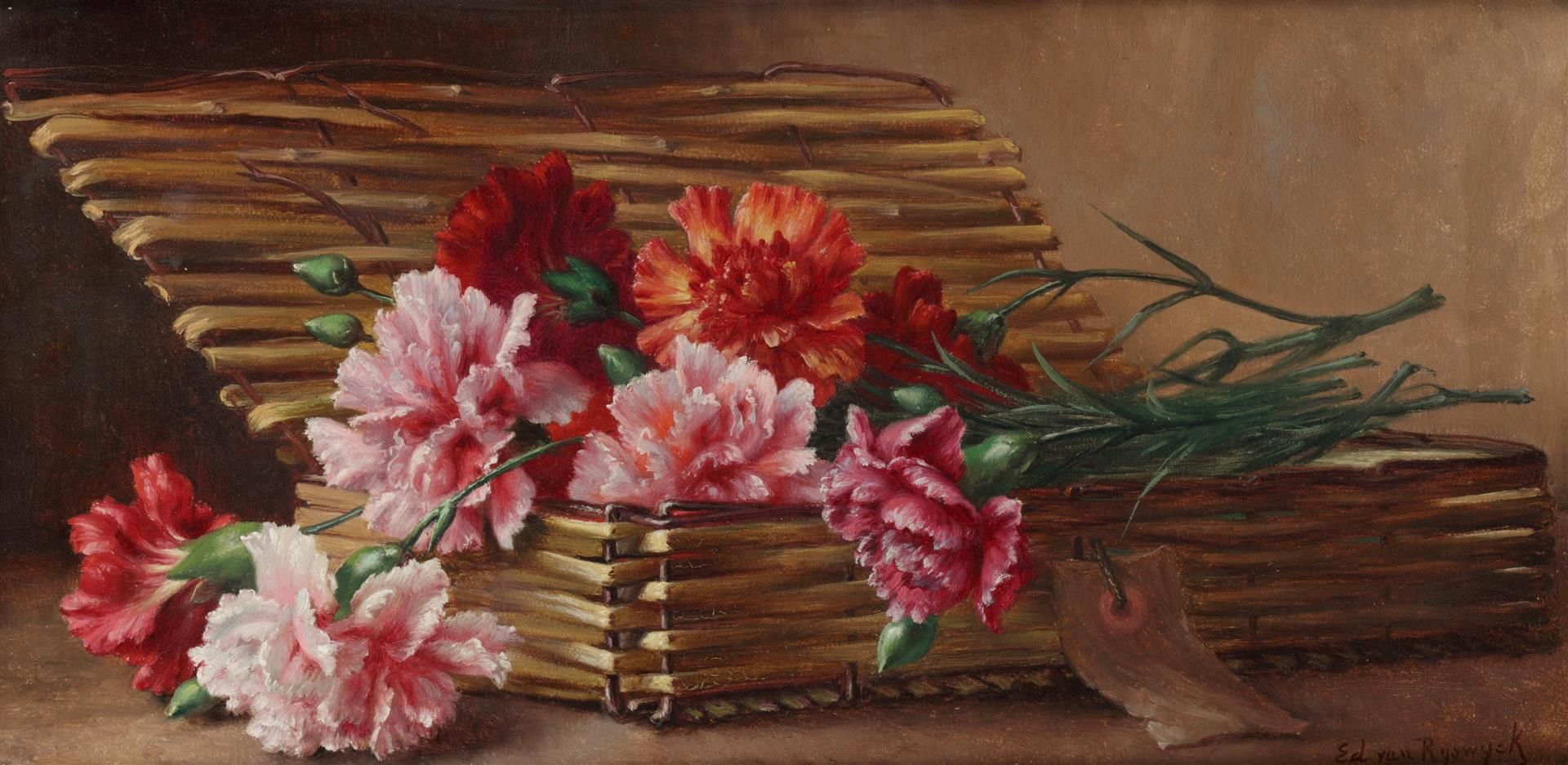 Eduard van Rijswijck  (1871-1931)
A still life of flowers i