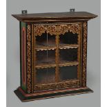 A polychrome Indonesian display cabinet hanging cabinet H.: